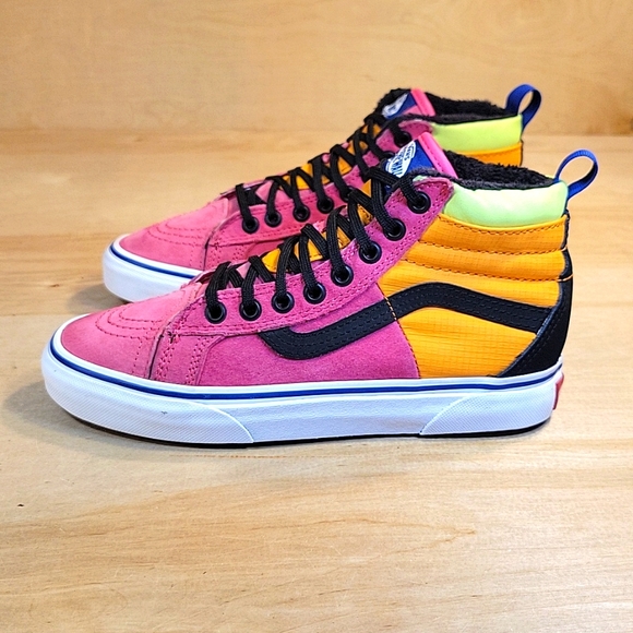 Vans Sk8-Hi 46 MTE DX Pink Neon Colorblock Scotchgard Unisex Shoes Boots - Picture 4 of 8